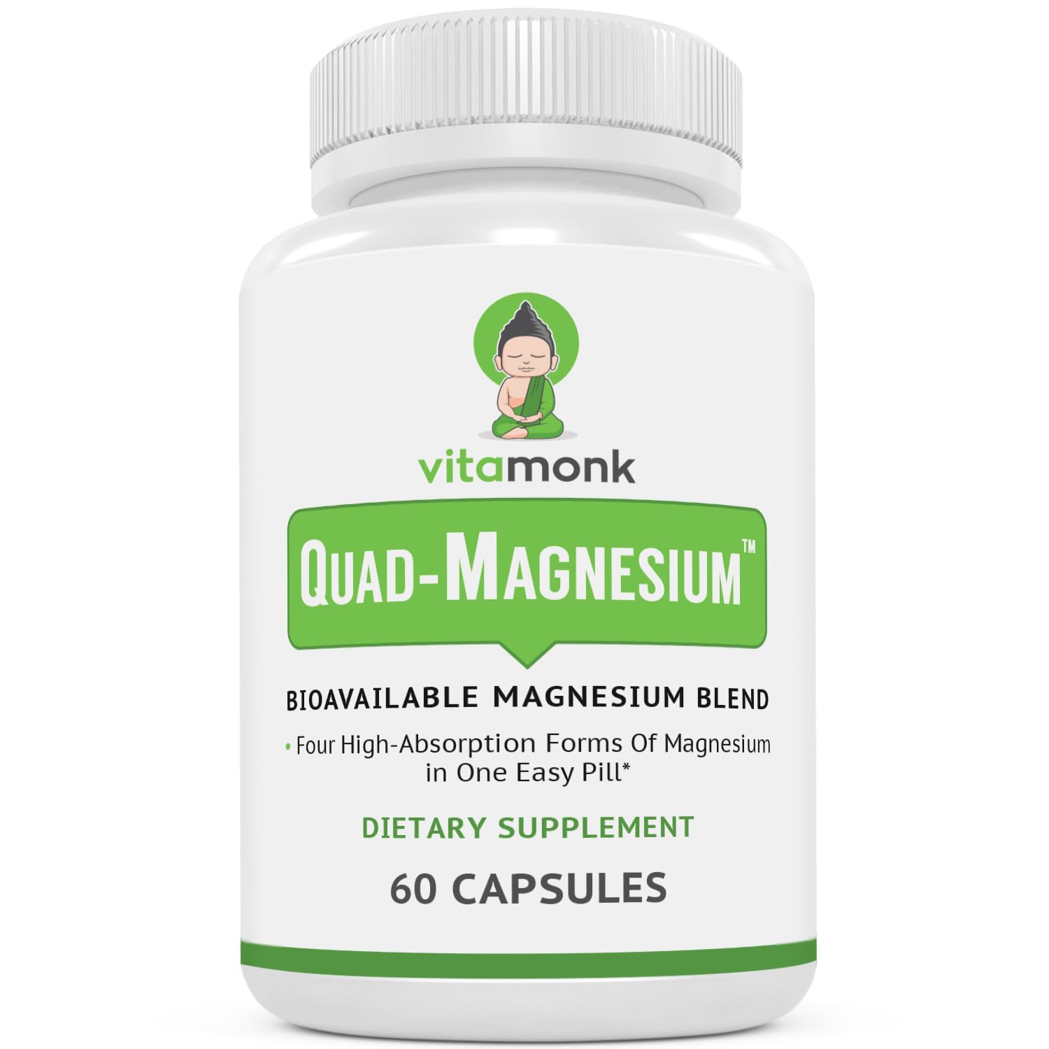 VitaMonk Quad Magnesium Supplement 300mg front view