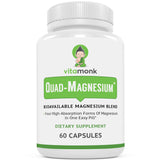 VitaMonk Quad Magnesium Supplement 300mg front view
