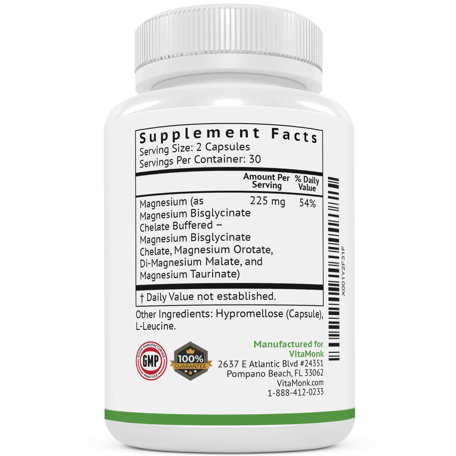 VitaMonk Quad Magnesium Supplement 300mg in a lifestyle setting
