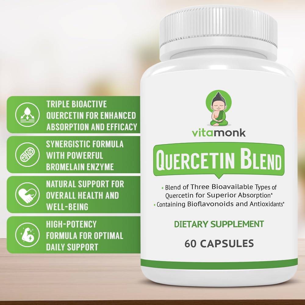 VitaMonk Quercetin Supplement 500mg side view