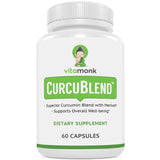 VitaMonk Turmeric Curcumin Ginger Complex 600mg Capsules front view
