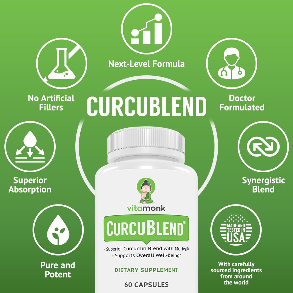 VitaMonk Turmeric Curcumin Ginger Complex 600mg Capsules ingredients list