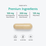 Vitanica Adrenal Assist 118g capsules on a wooden surface