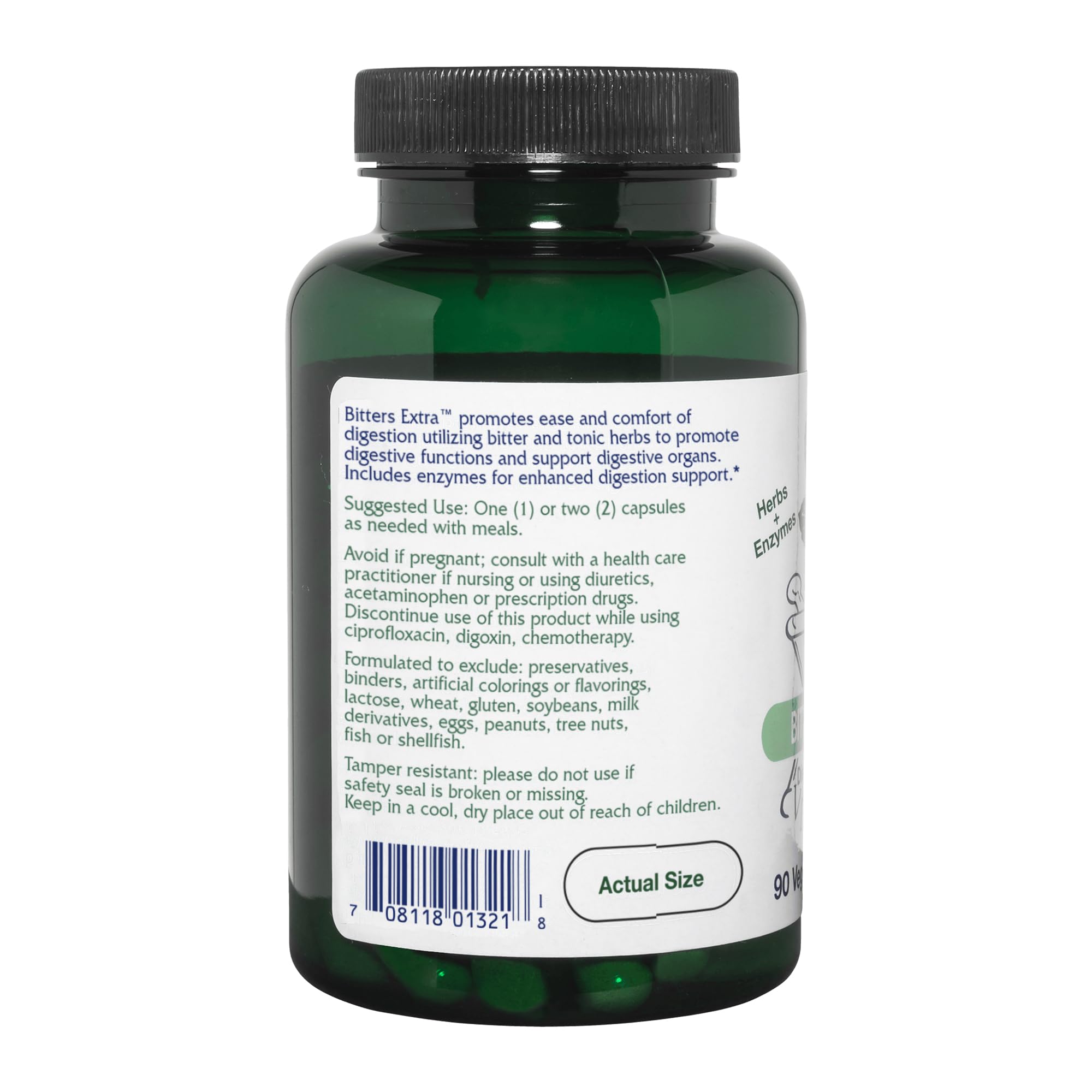 Vitanica Bitters Extra 100g with ingredients list
