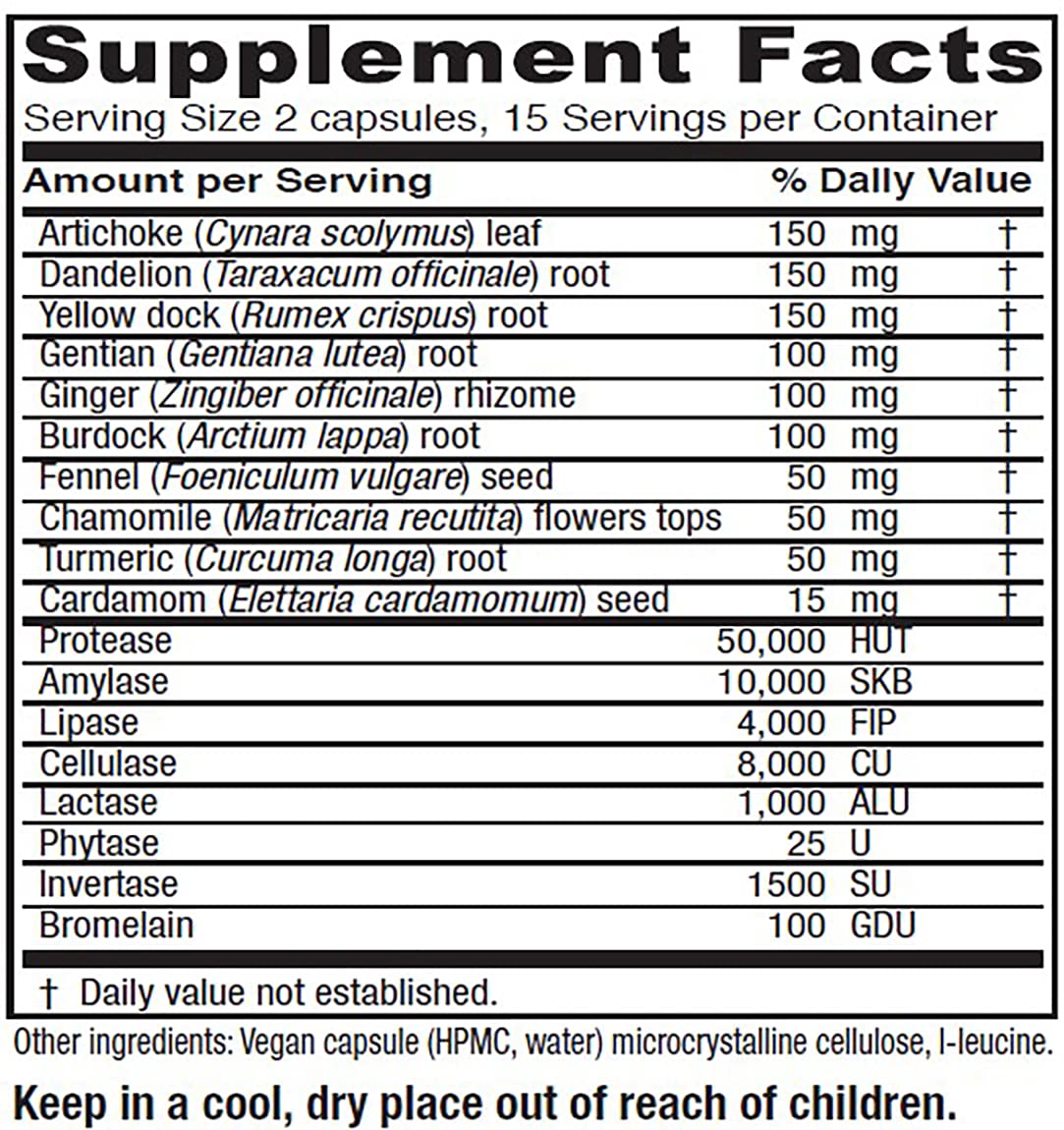 Vitanica Bitters Extra Capsules side view with label