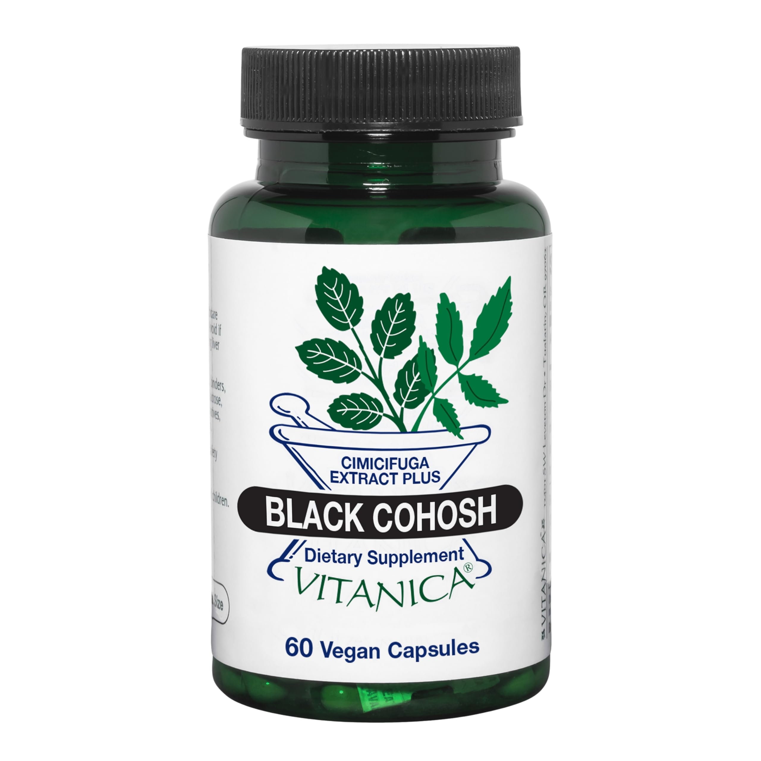 Vitanica Black Cohosh 40mg capsules front view
