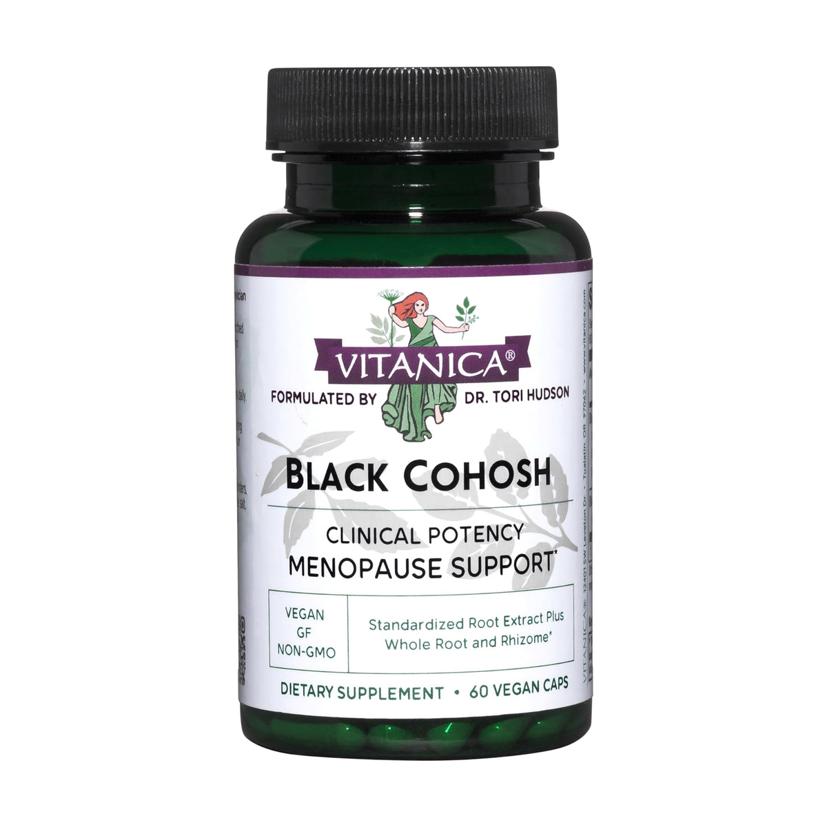 Vitanica Black Cohosh 40mg capsules front view