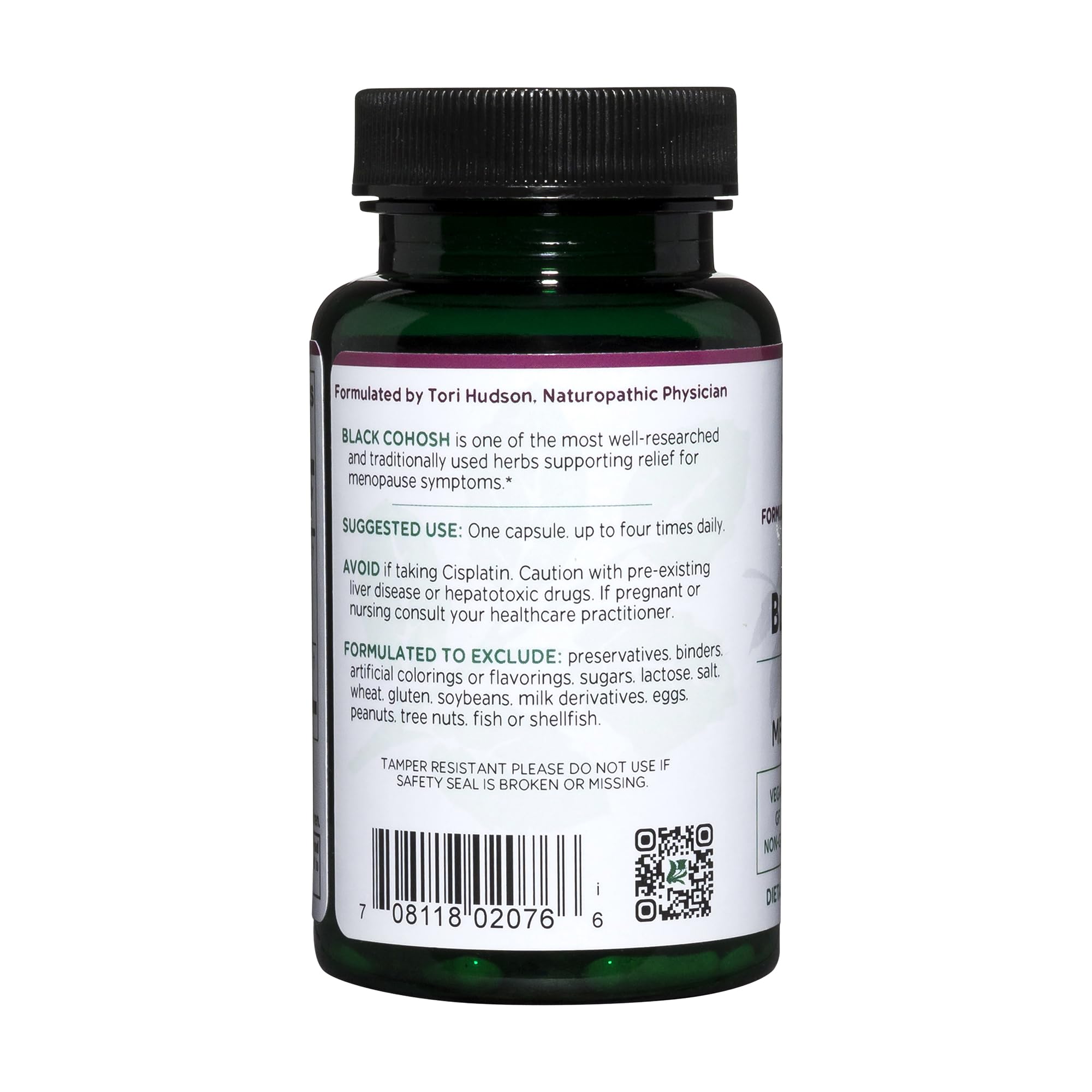 Vitanica Black Cohosh 40mg capsules with packaging