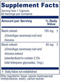 Vitanica Black Cohosh capsules bottle side view