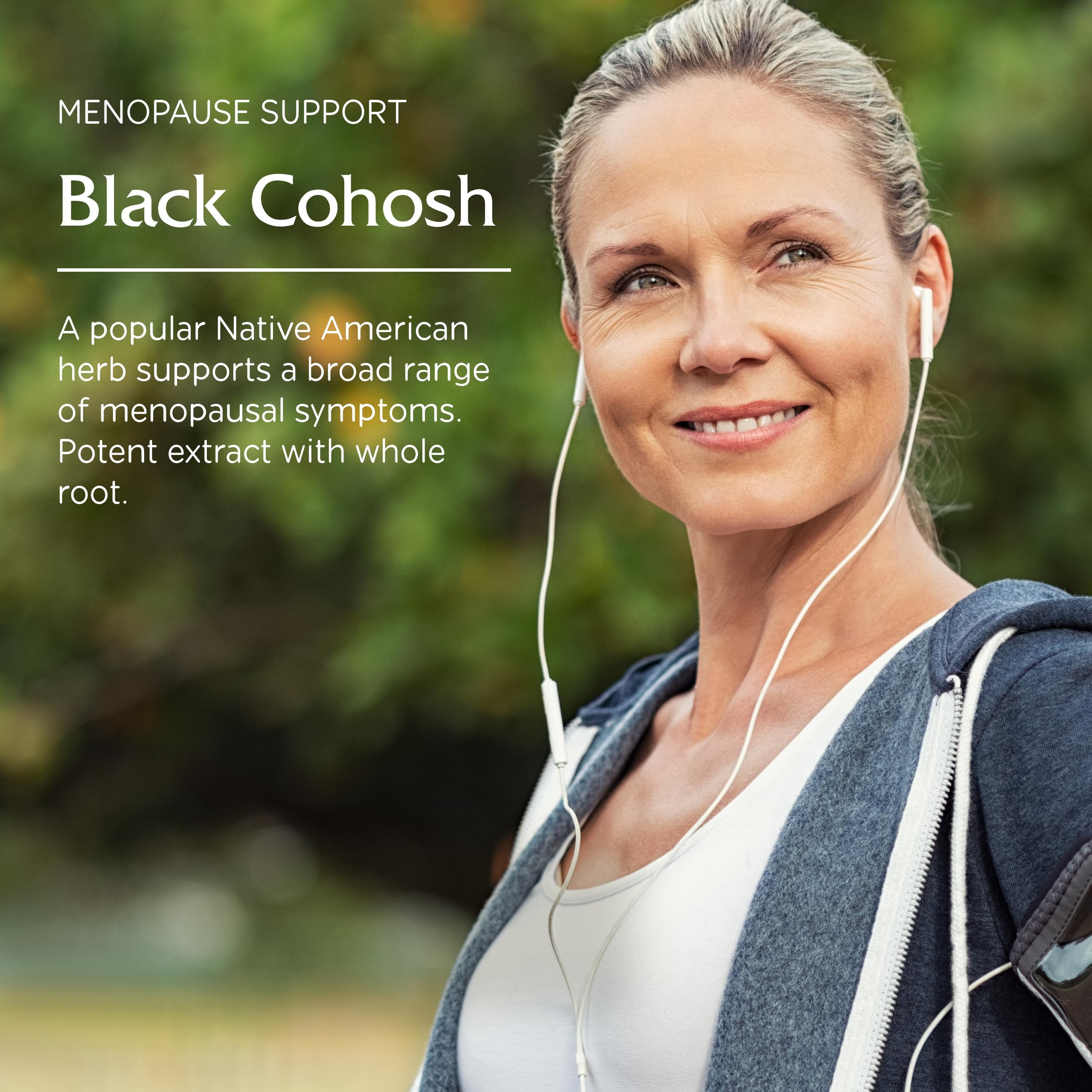 Vitanica Black Cohosh capsules with dosage information