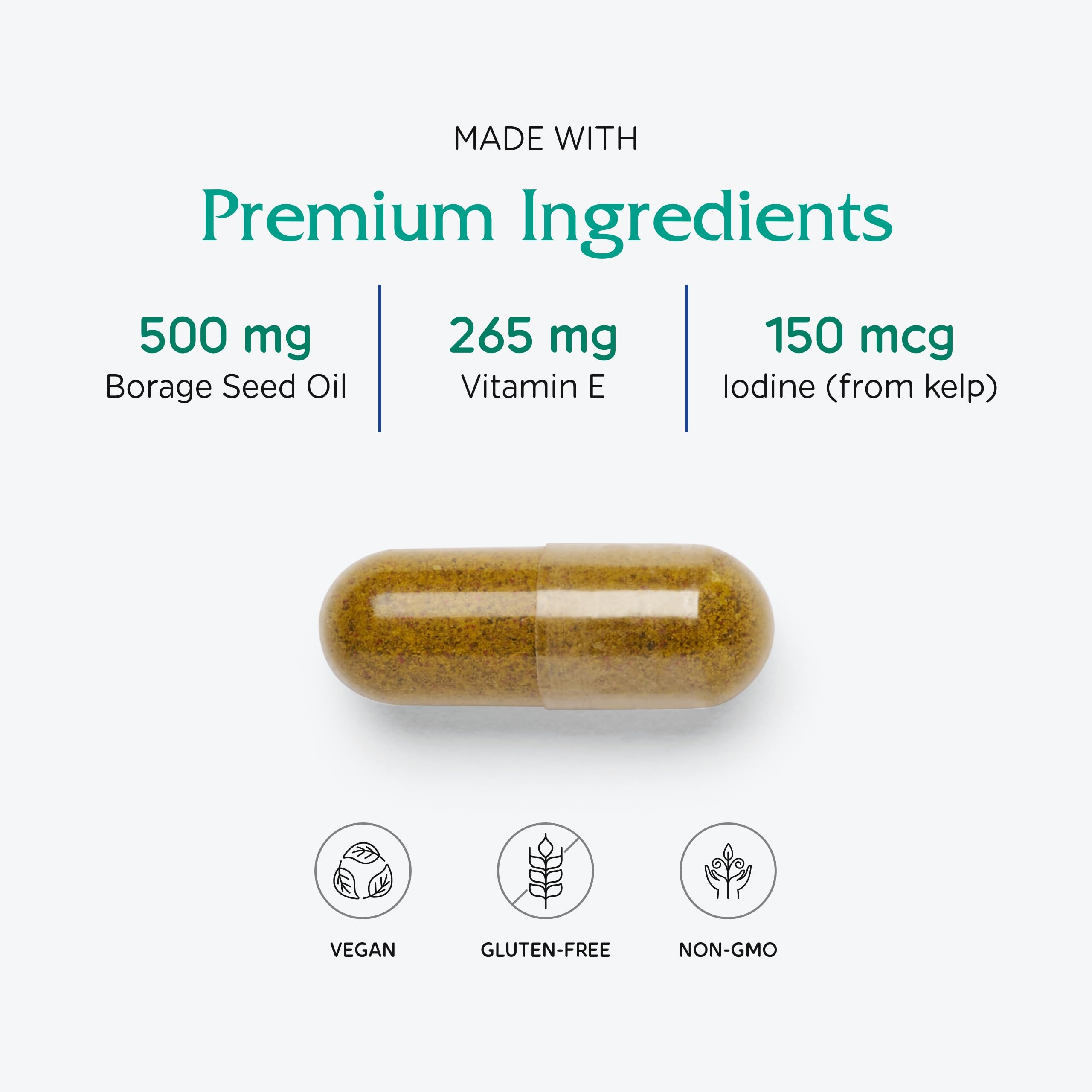 Vitanica Breast Cycle Blend 82g capsules in a clear container