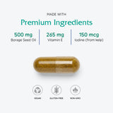 Vitanica Breast Cycle Blend 82g capsules in a clear container
