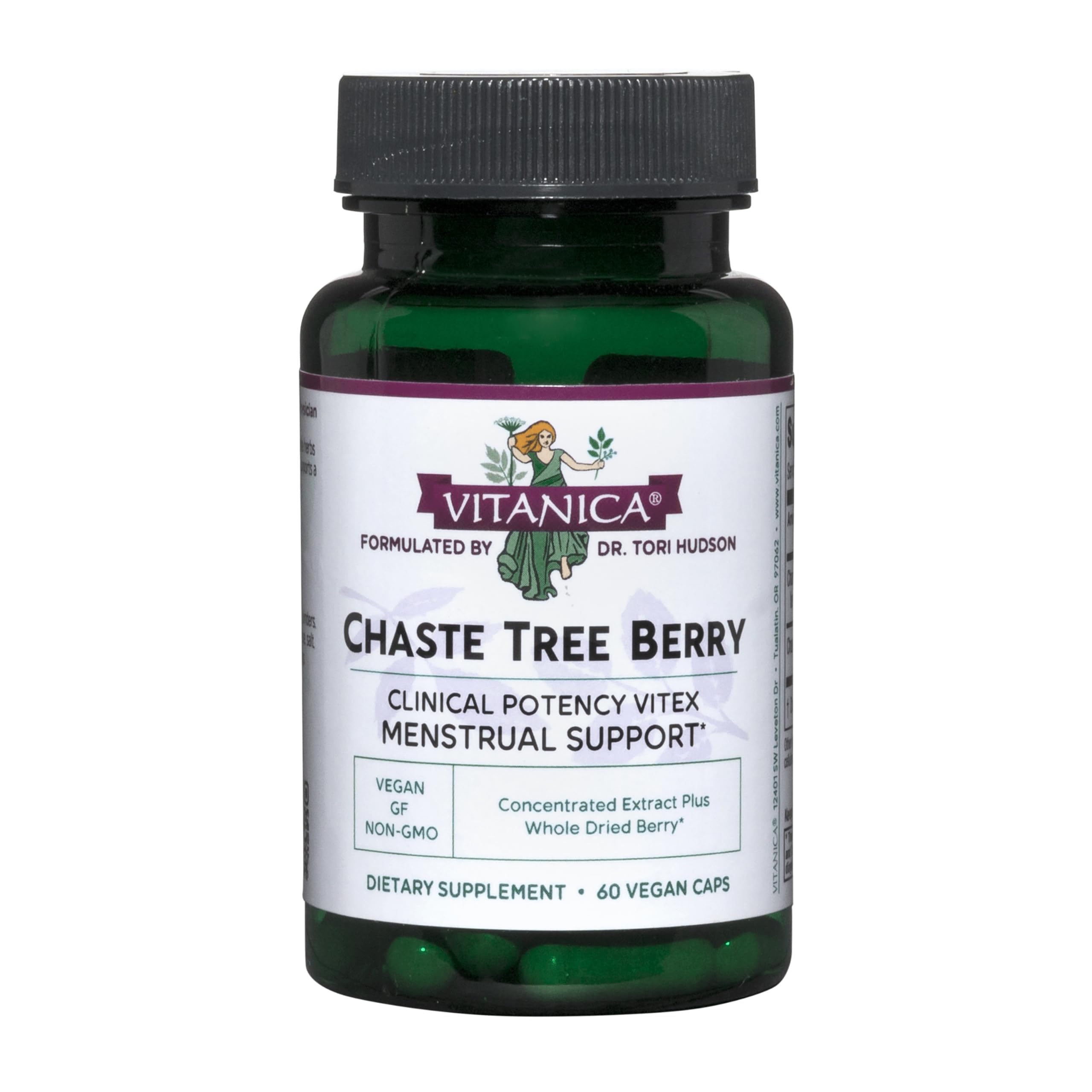 Vitanica Chaste Tree Berry Herbal Supplement front view