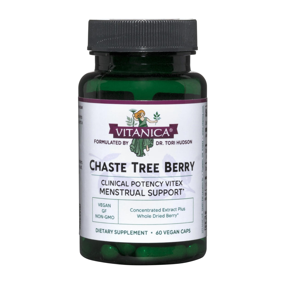 Vitanica Chaste Tree Berry Herbal Supplement front view