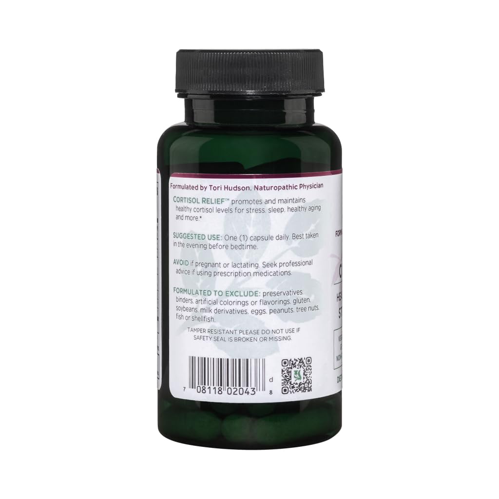 Vitanica Cortisol Relief bottle side view