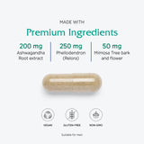 Vitanica Cortisol Relief capsules in a bowl