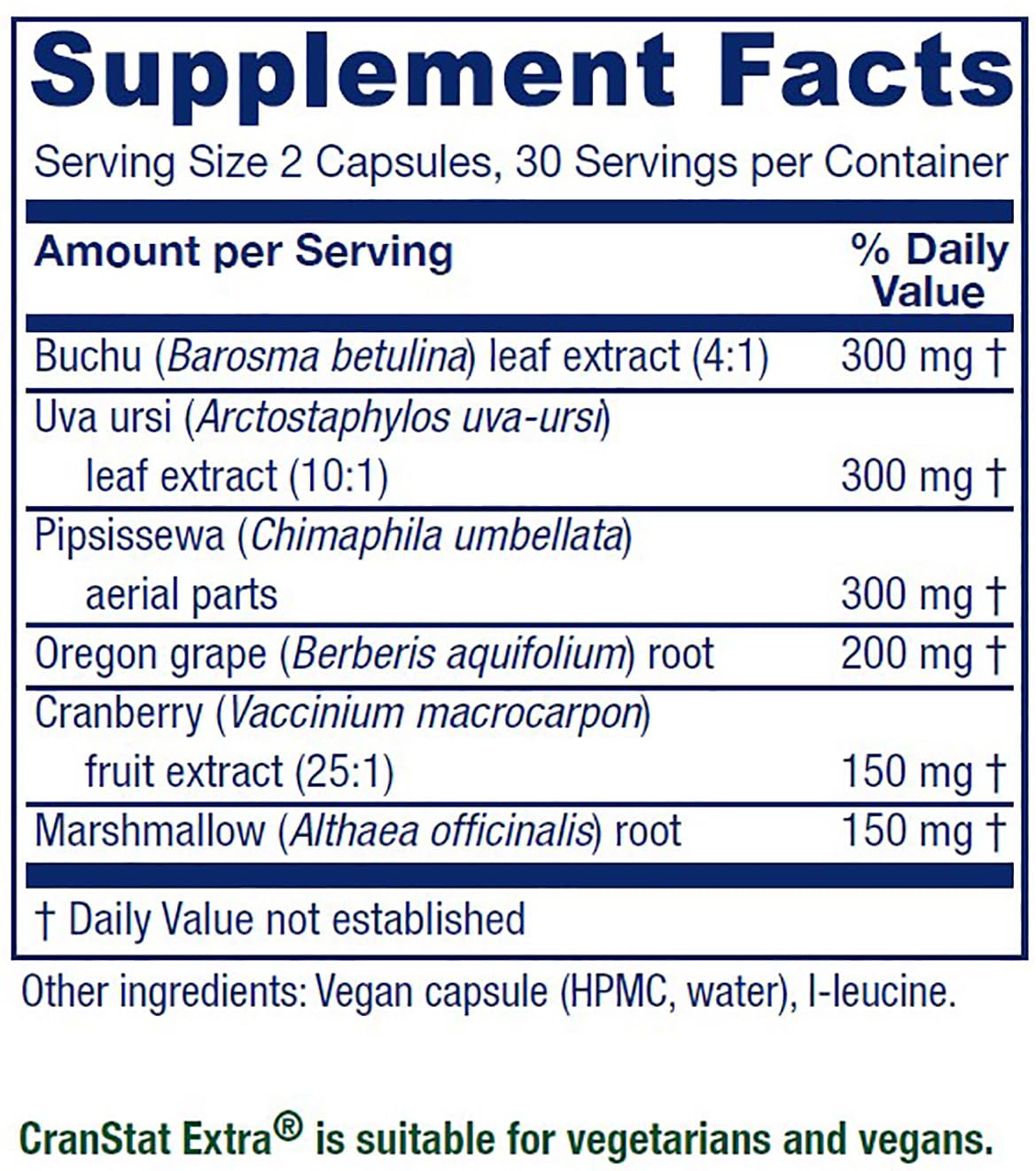 Vitanica Cranberry Supplement 25:1 Extract side view