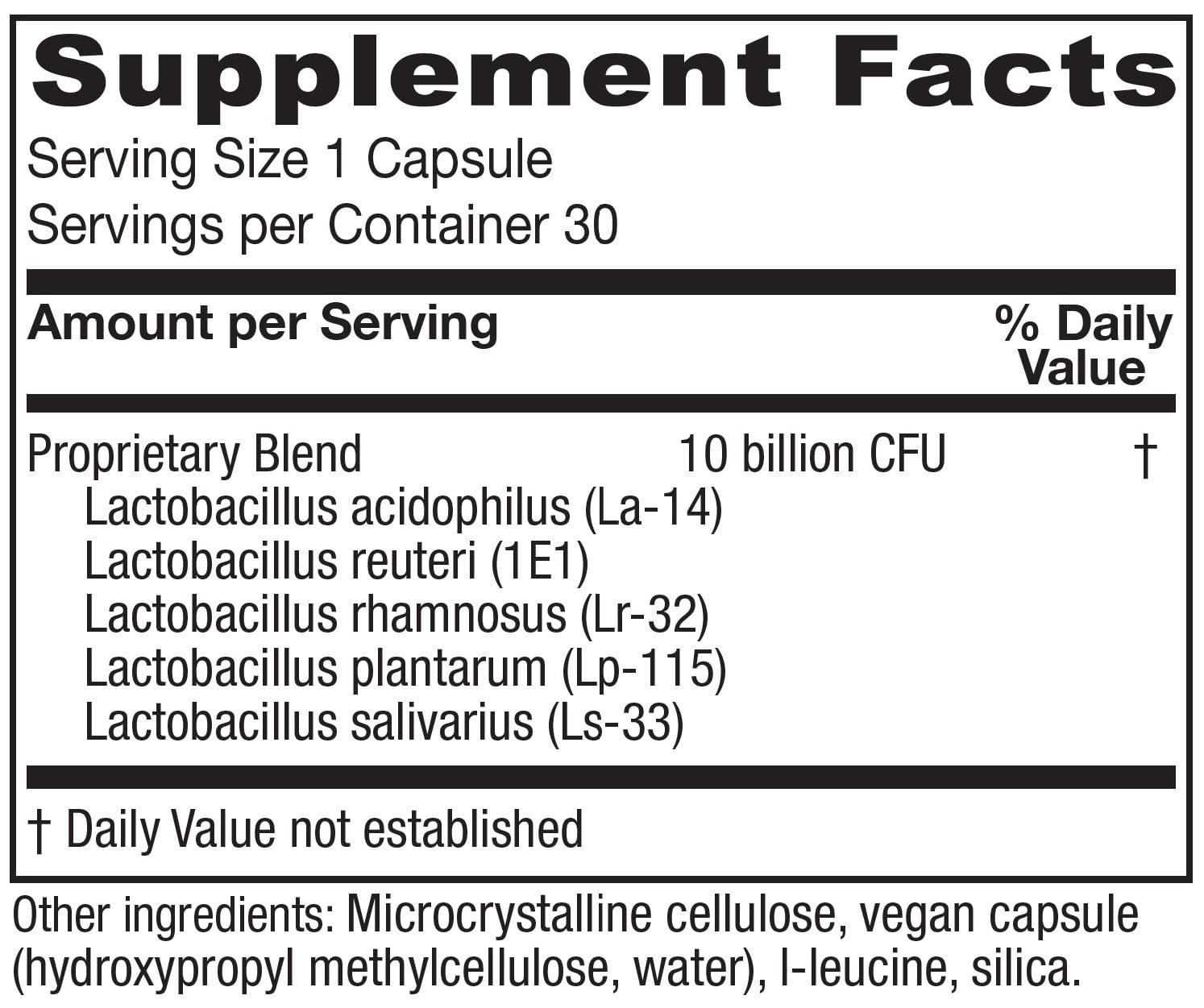 Vitanica FemEcology Probiotic Capsules side view showing capsule details