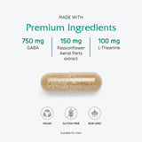 Vitanica GABA Ease ingredients list on packaging