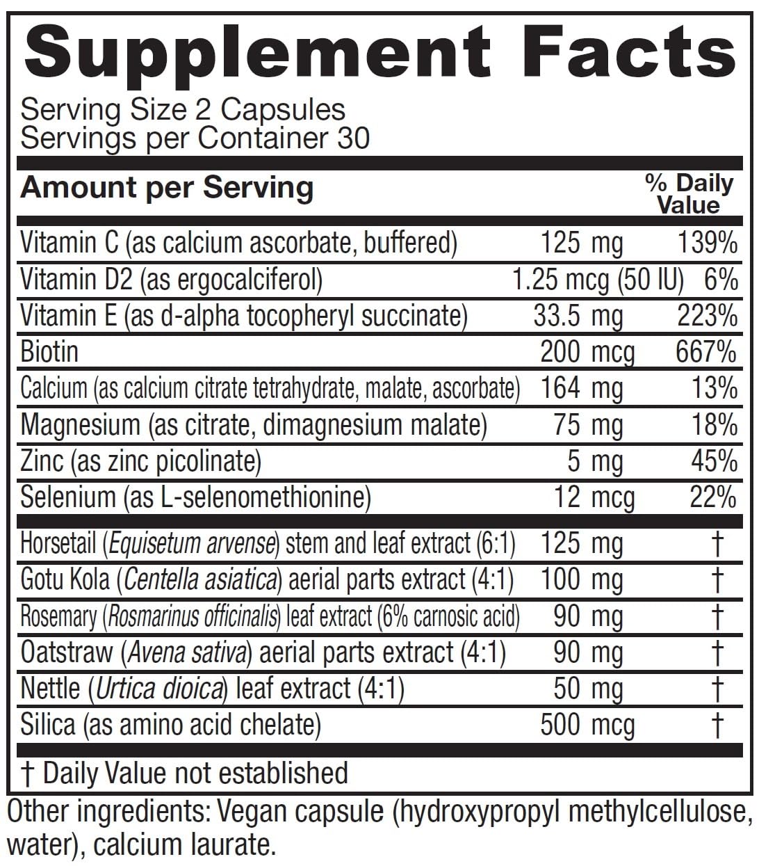 Vitanica Hair, Skin & Nails Multivitamin side view
