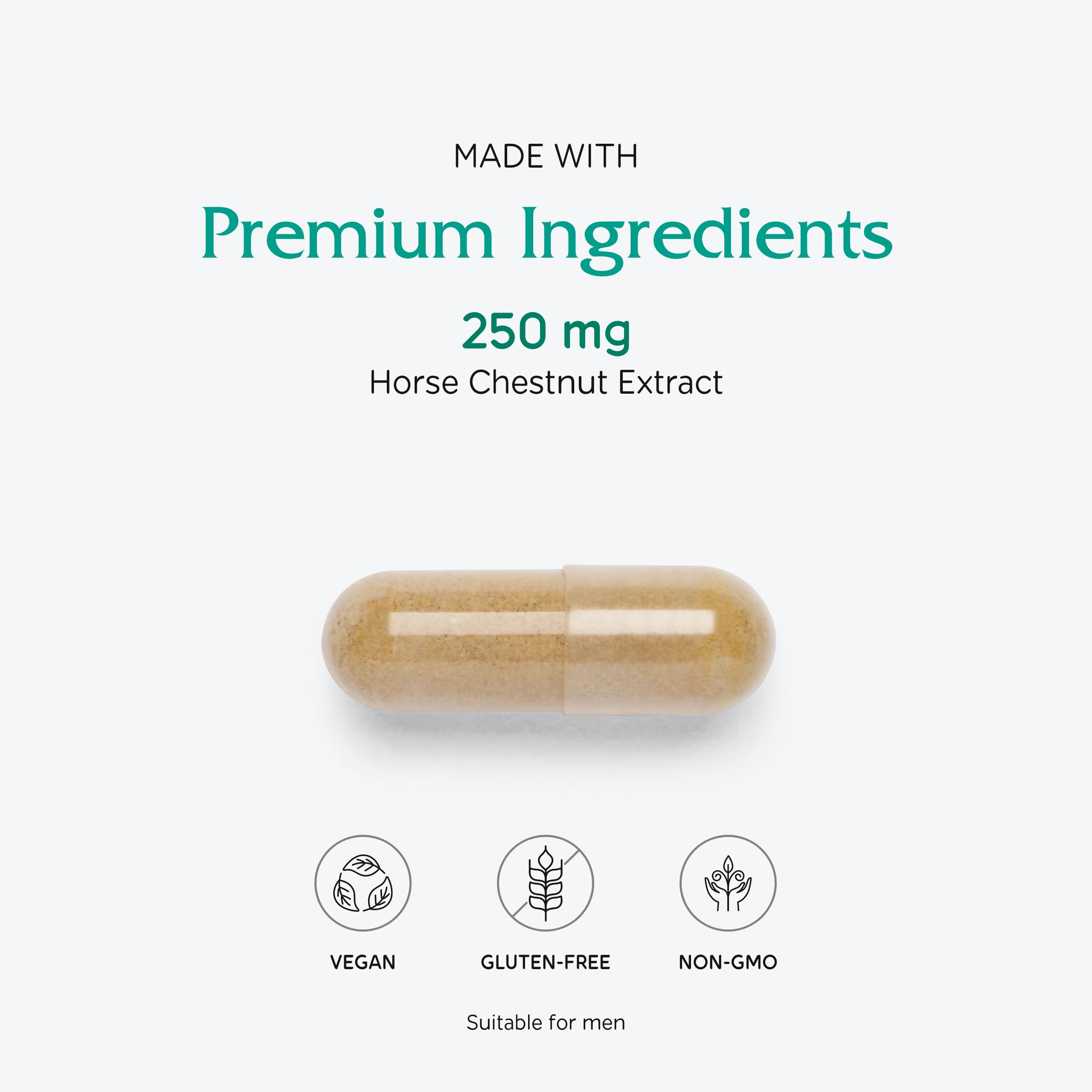 Vitanica Horse Chestnut Capsules on a wooden table