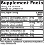 Vitanica Iron Extra 100g supplement bottle side view