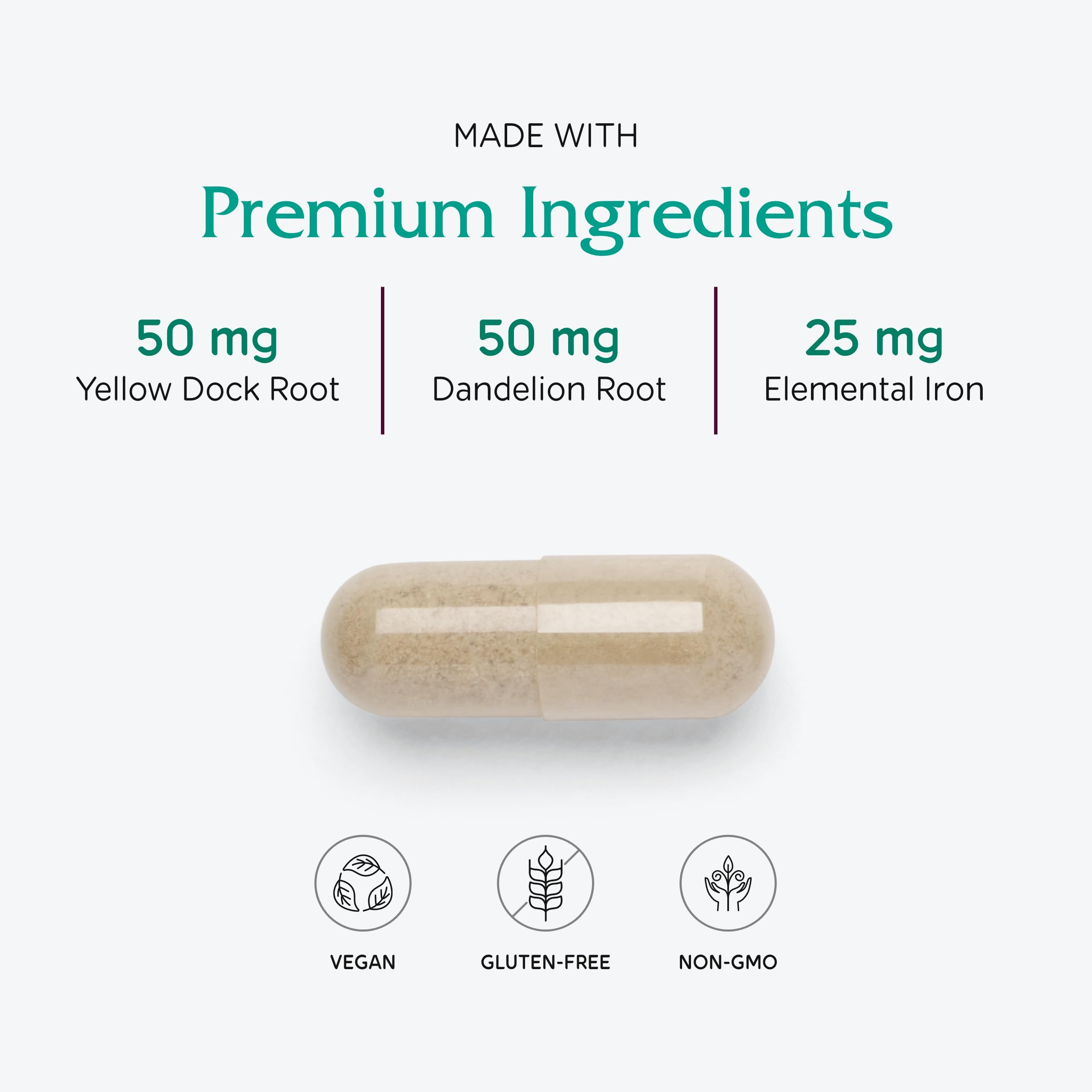 Vitanica Iron Extra 100g supplement ingredients list