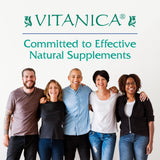 Vitanica Iron Extra capsules next to fresh herbs