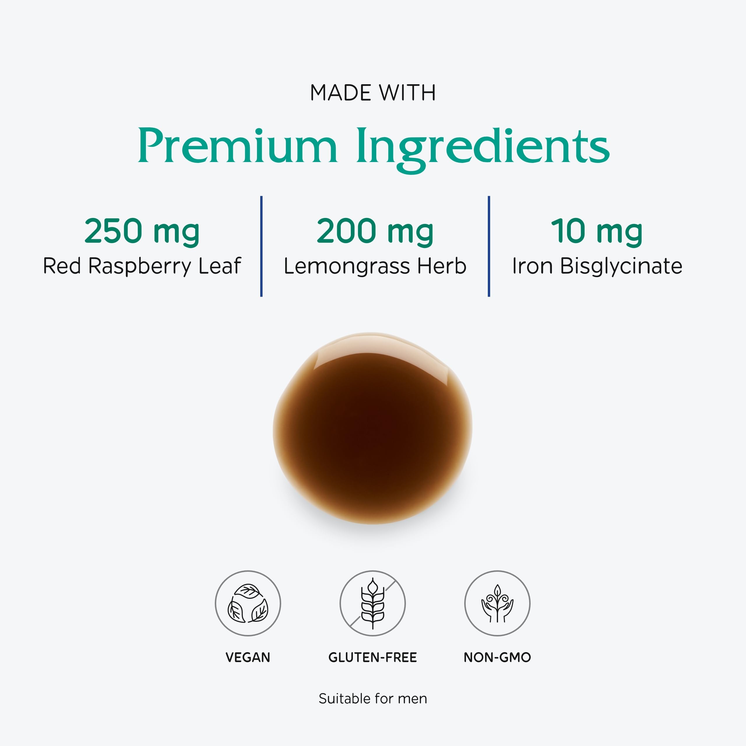 Vitanica Iron Tonic 255g in lifestyle setting with fruits