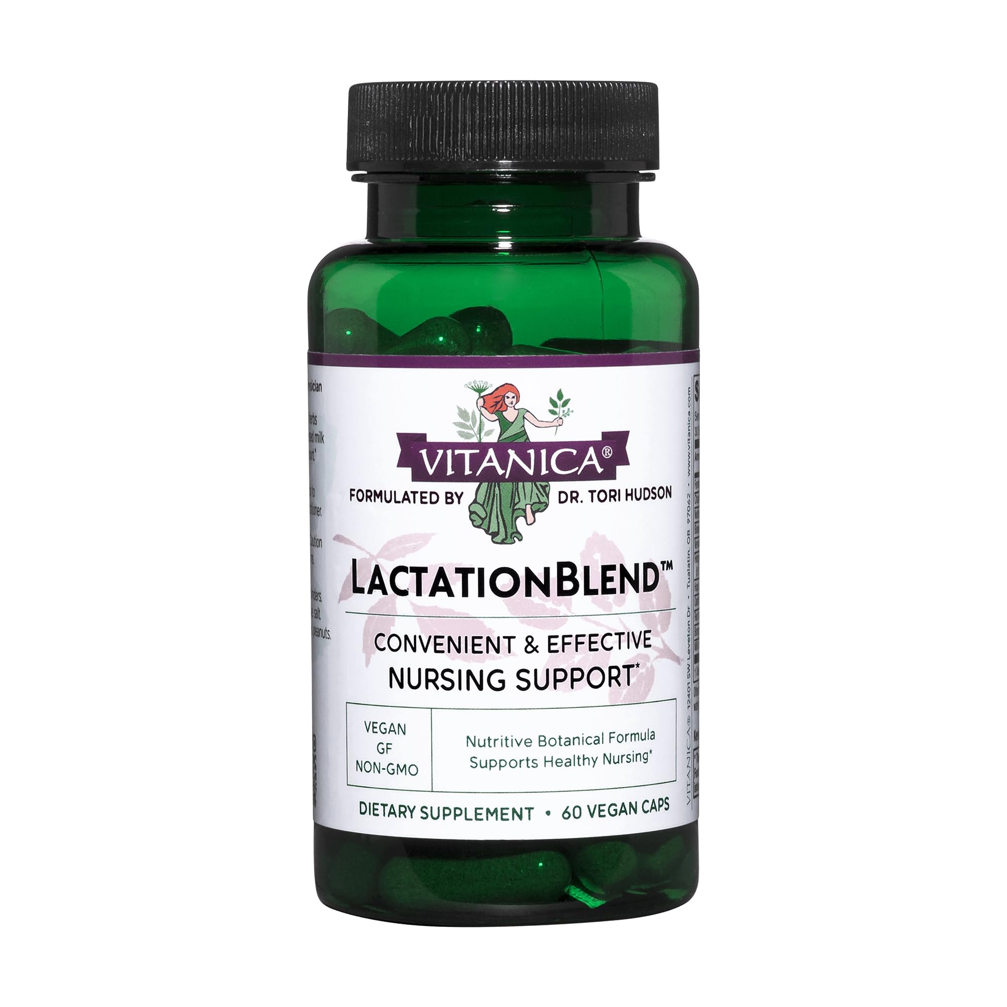 Vitanica LactationBlend Milk Thistle Supplement 60 Capsules front view