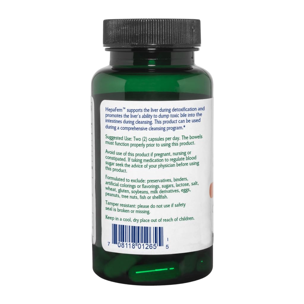 Vitanica Liver Extracts Supplement 60 Capsules back view