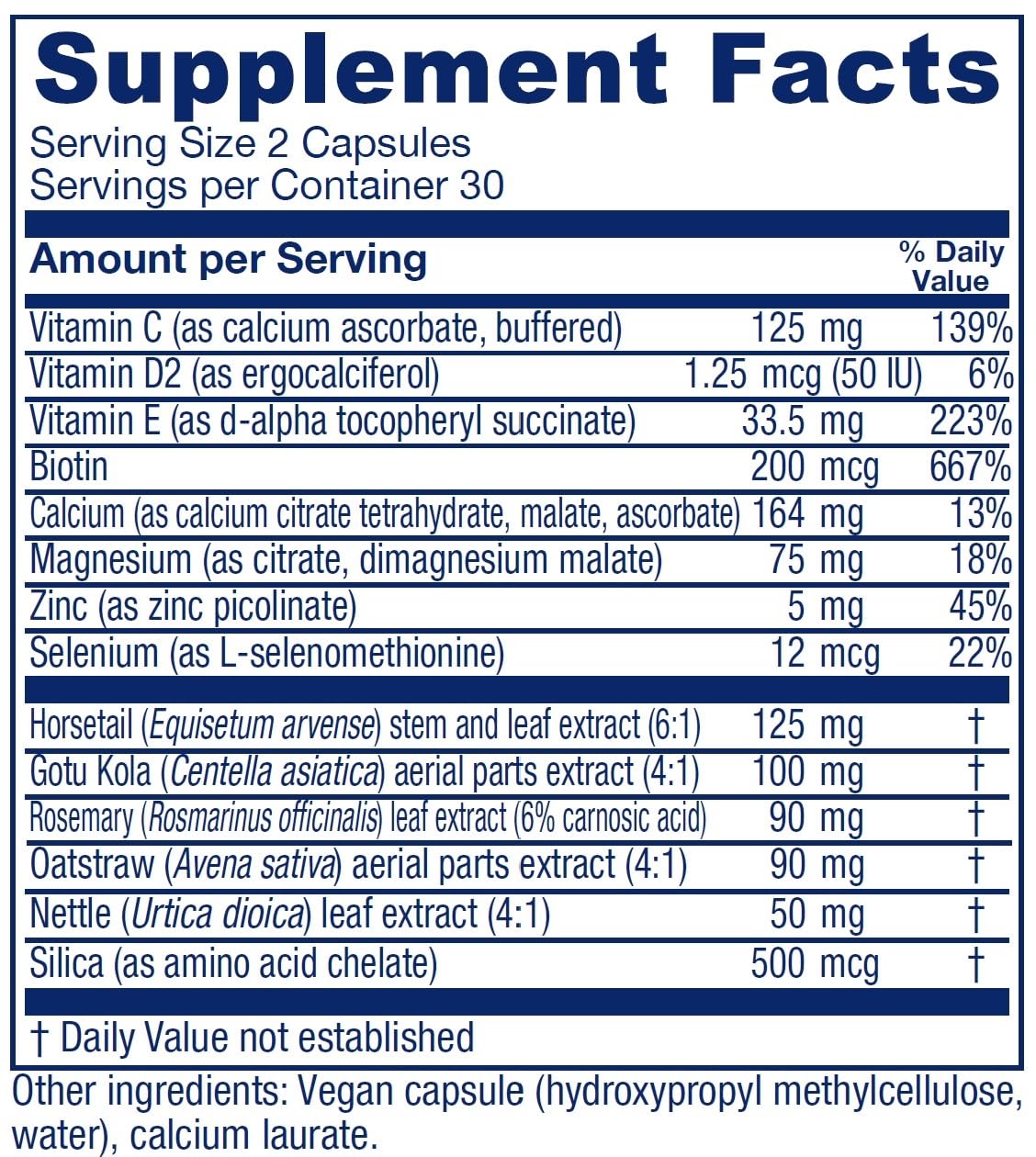 Vitanica Multivitamin for Hair, Skin & Nails Support side view