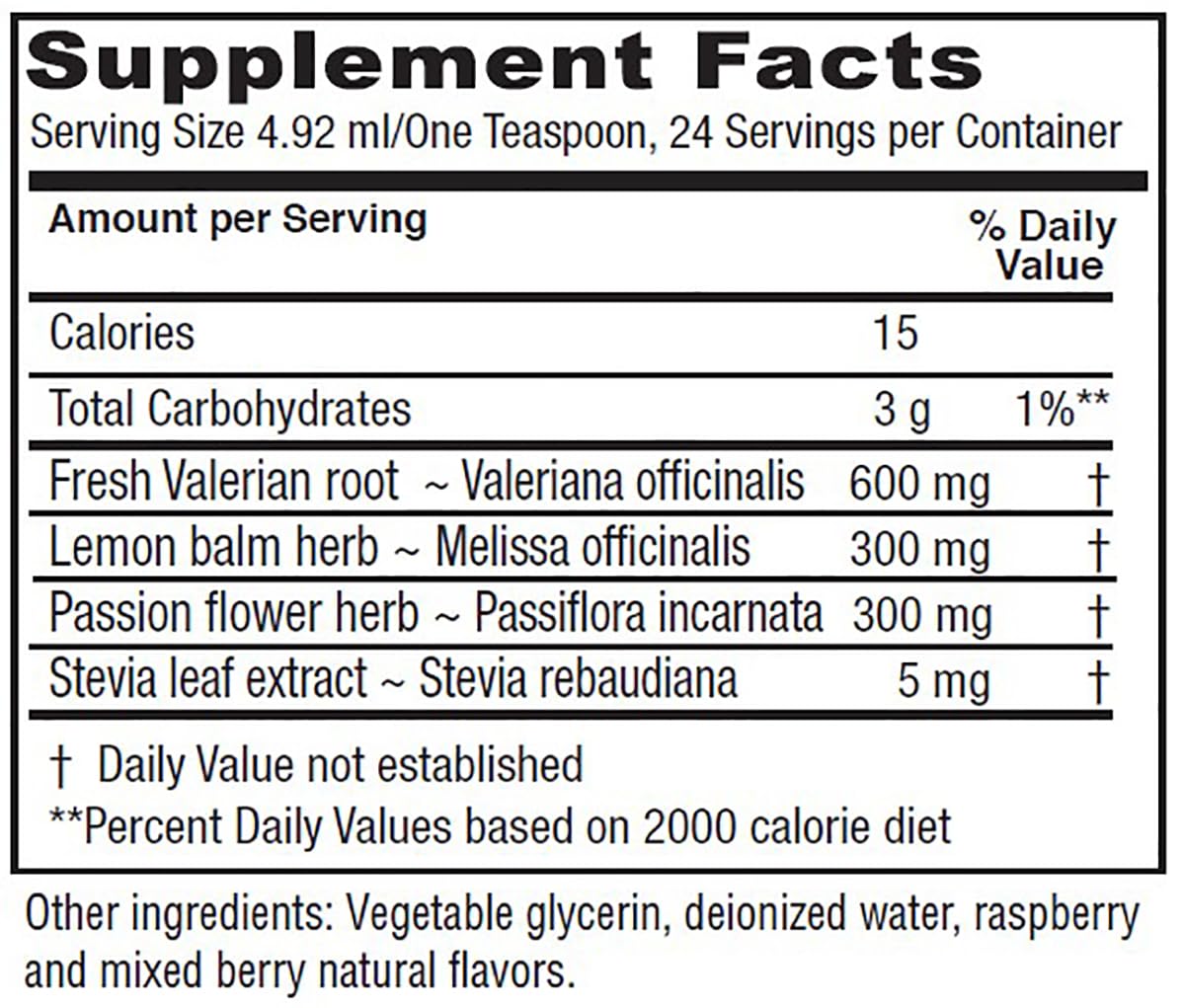 Vitanica Nightly Liquid 156g bottle back view