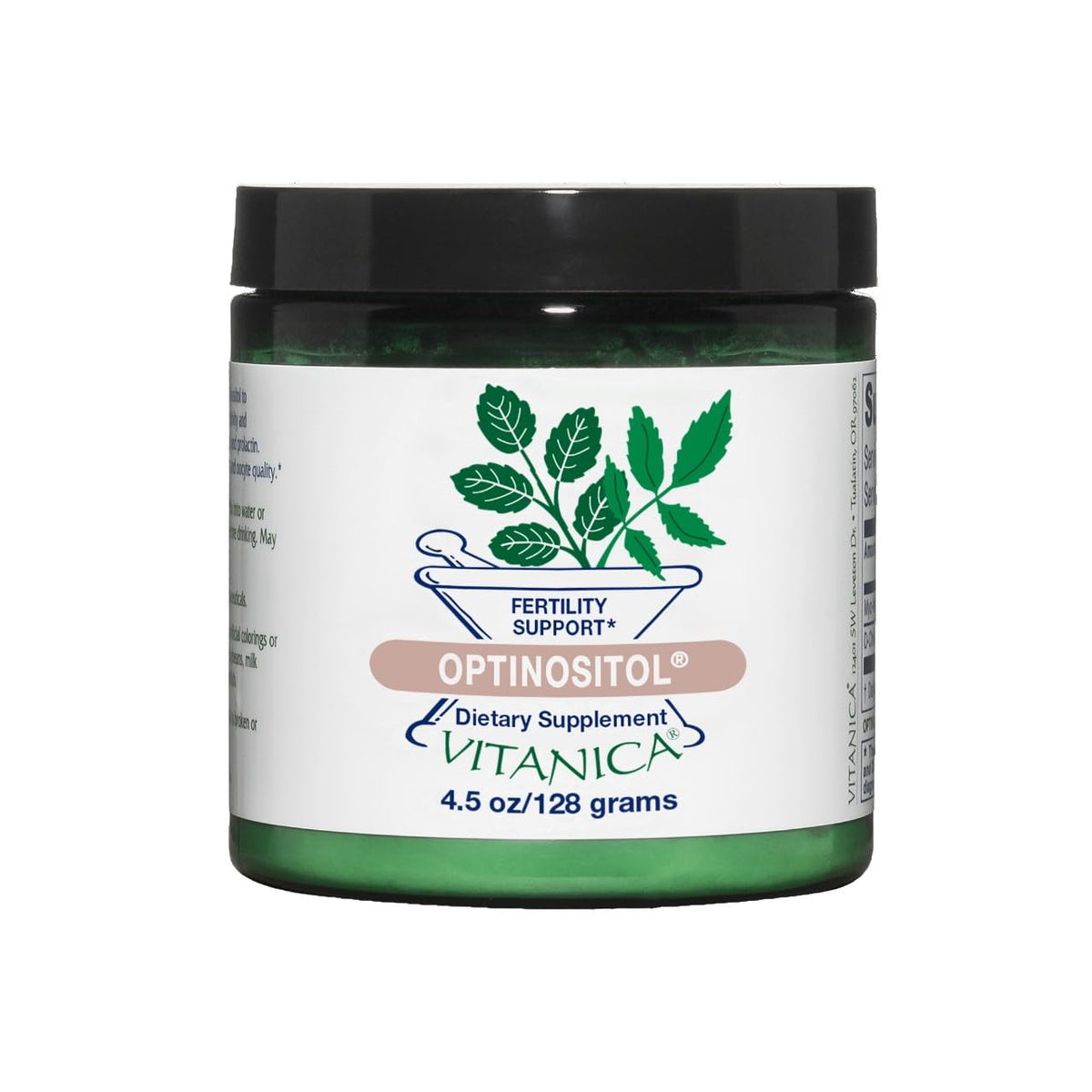 Vitanica Optinositol Myo-Inositol and D-Chiro Inositol powder front view