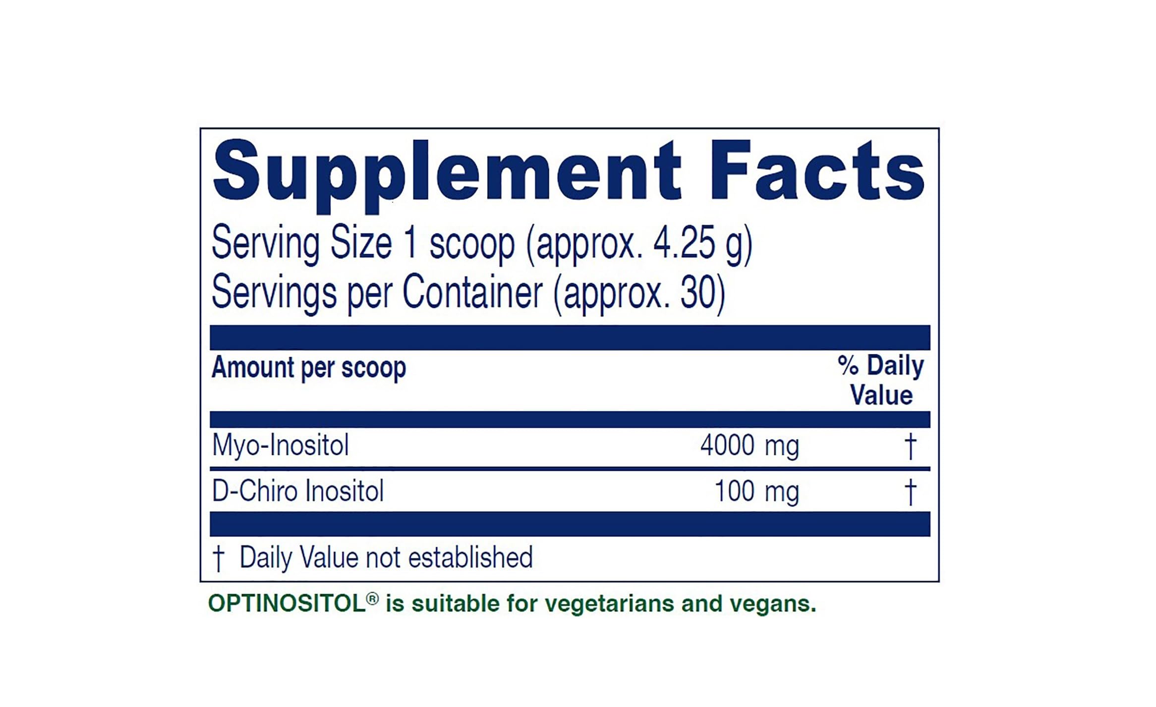 Vitanica Optinositol packaging side view