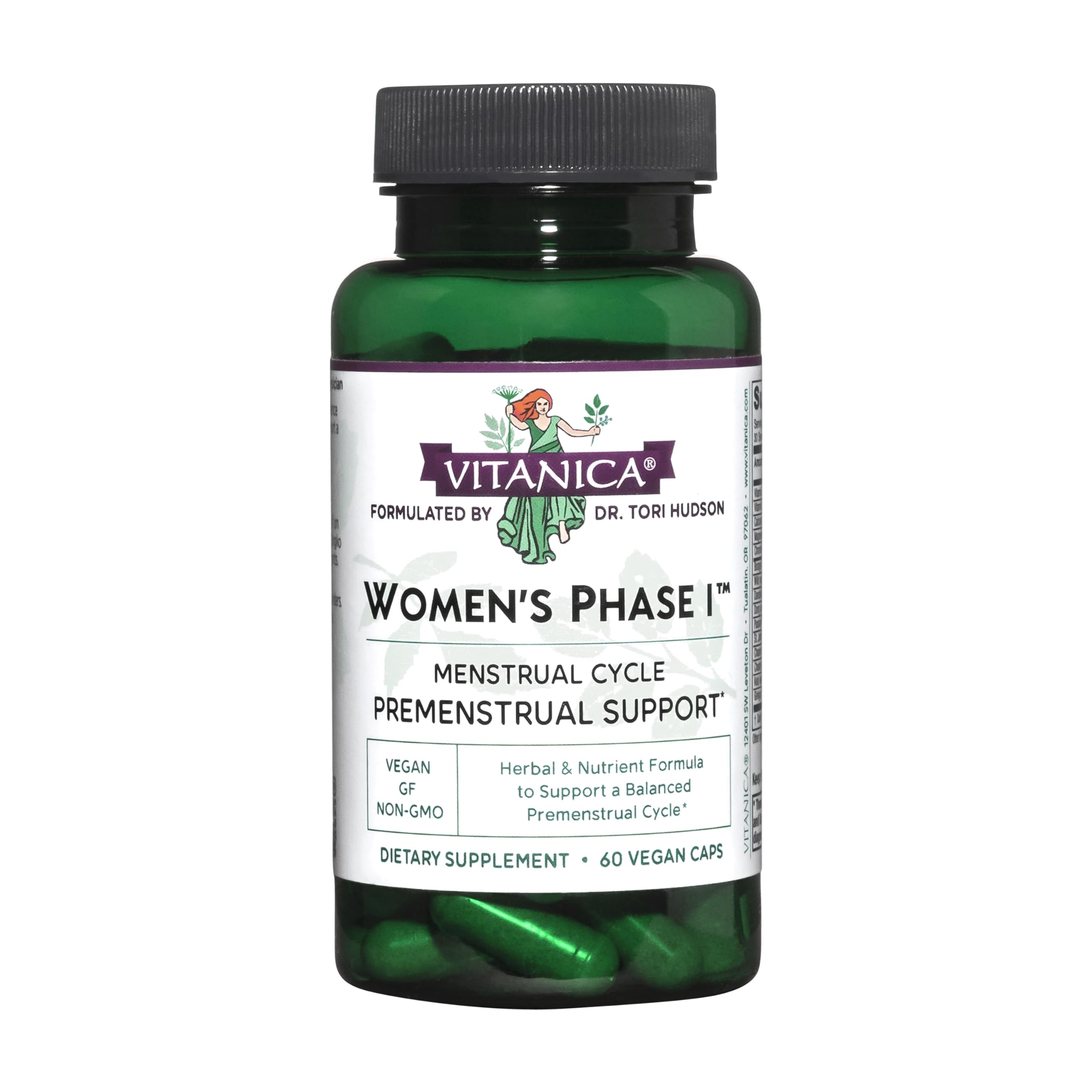 Vitanica Premenstrual Support Capsules front view with packaging