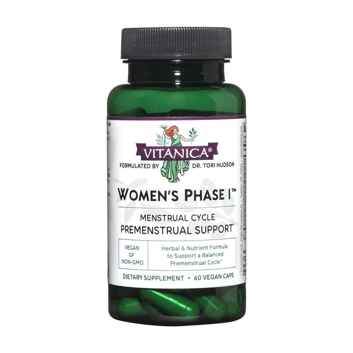 Vitanica Premenstrual Support Capsules front view with packaging