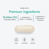 Vitanica Probiotic Blend Capsules 10 Billion CFU back view