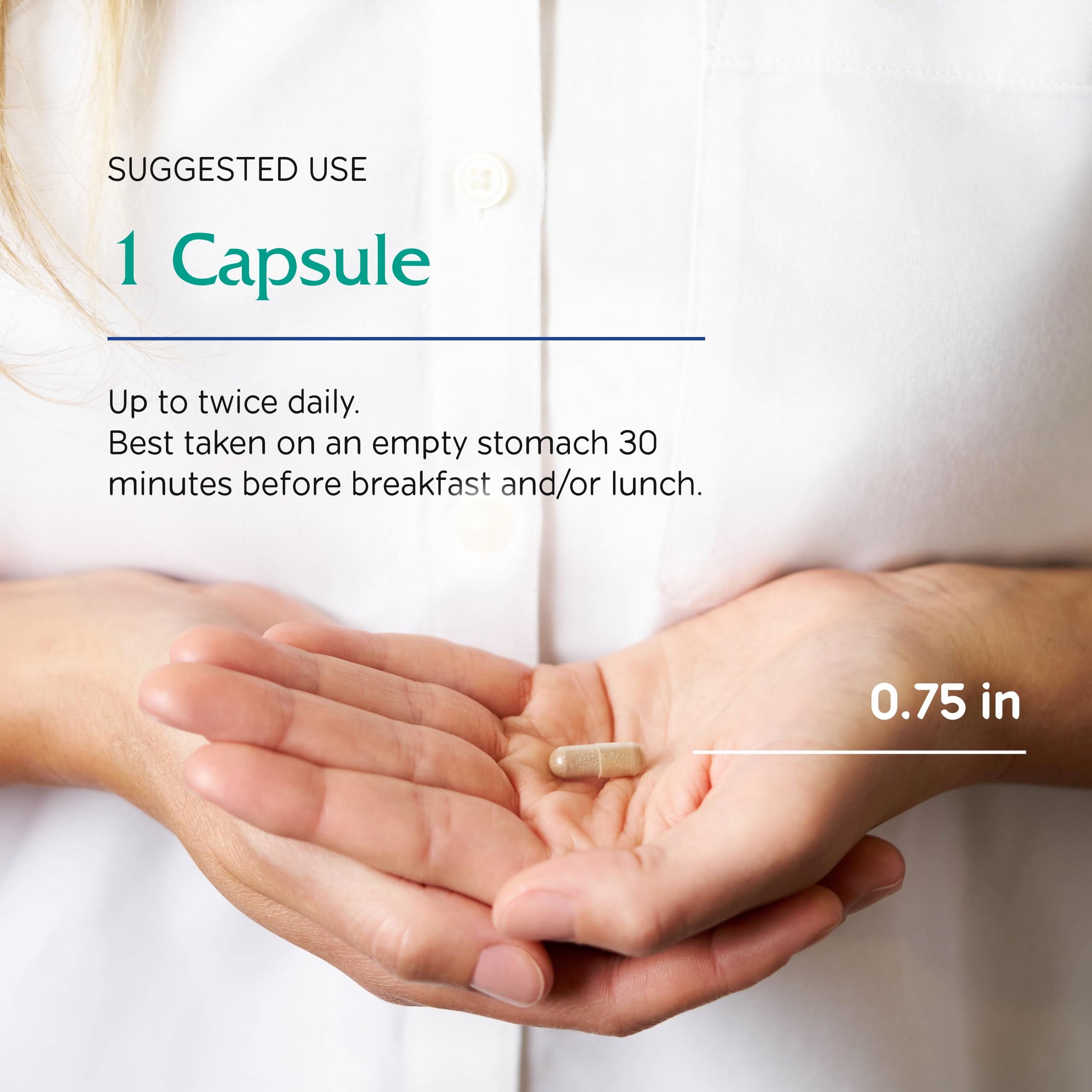 Vitanica Rhodiola Extract Plus capsules in a hand