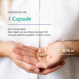 Vitanica Rhodiola Extract Plus capsules in a hand