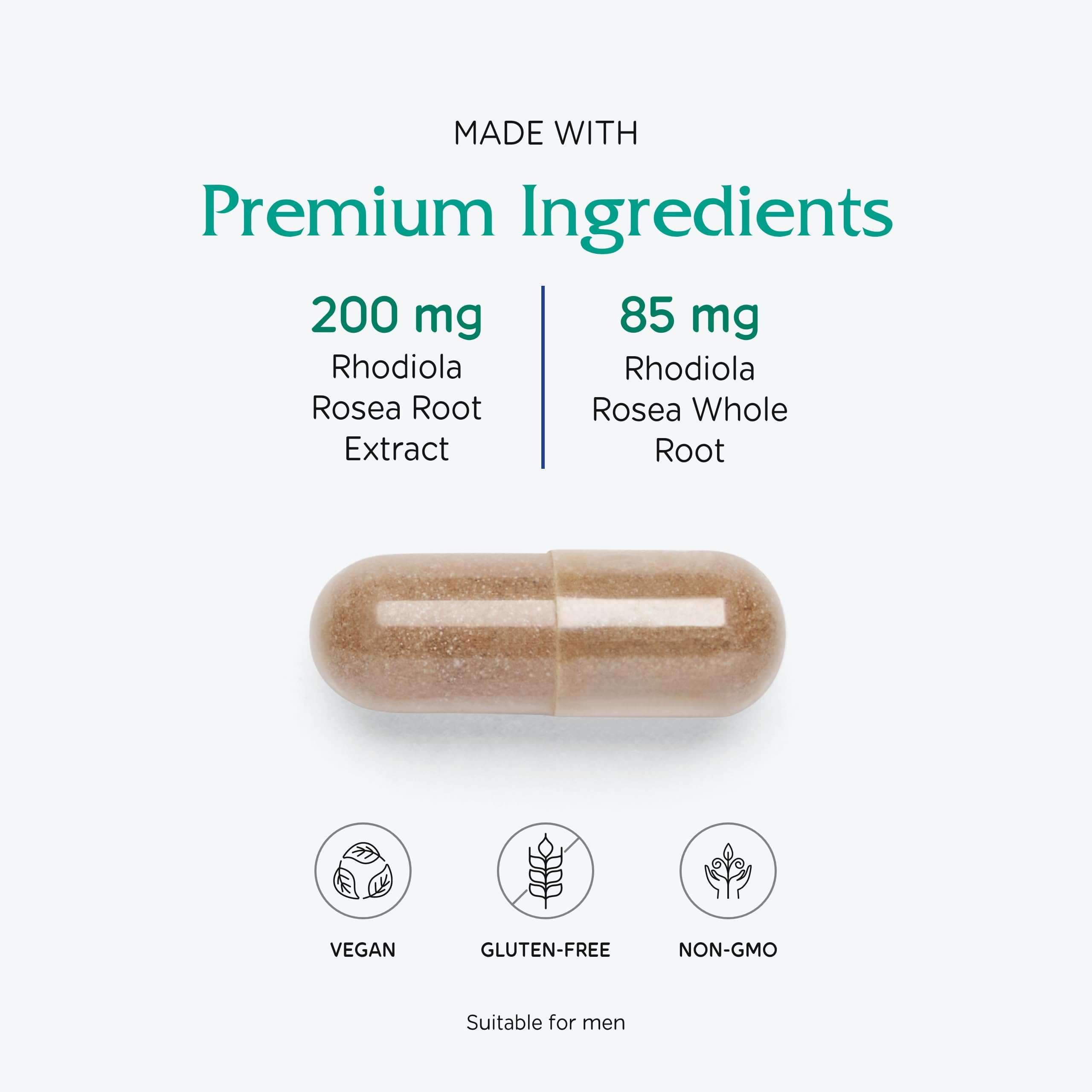 Vitanica Rhodiola Extract Plus ingredients list