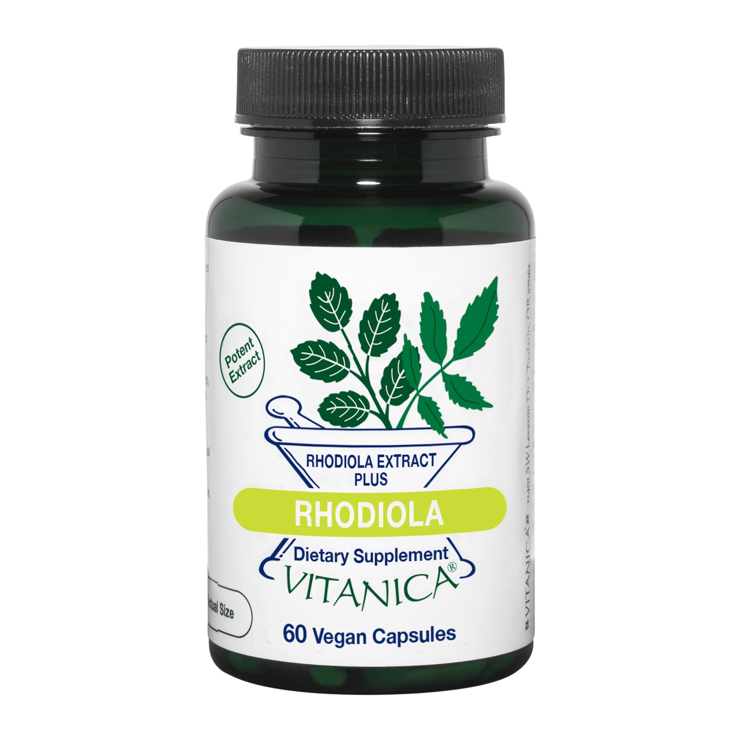 Vitanica Rhodiola Extract Plus vegetarian capsules front view