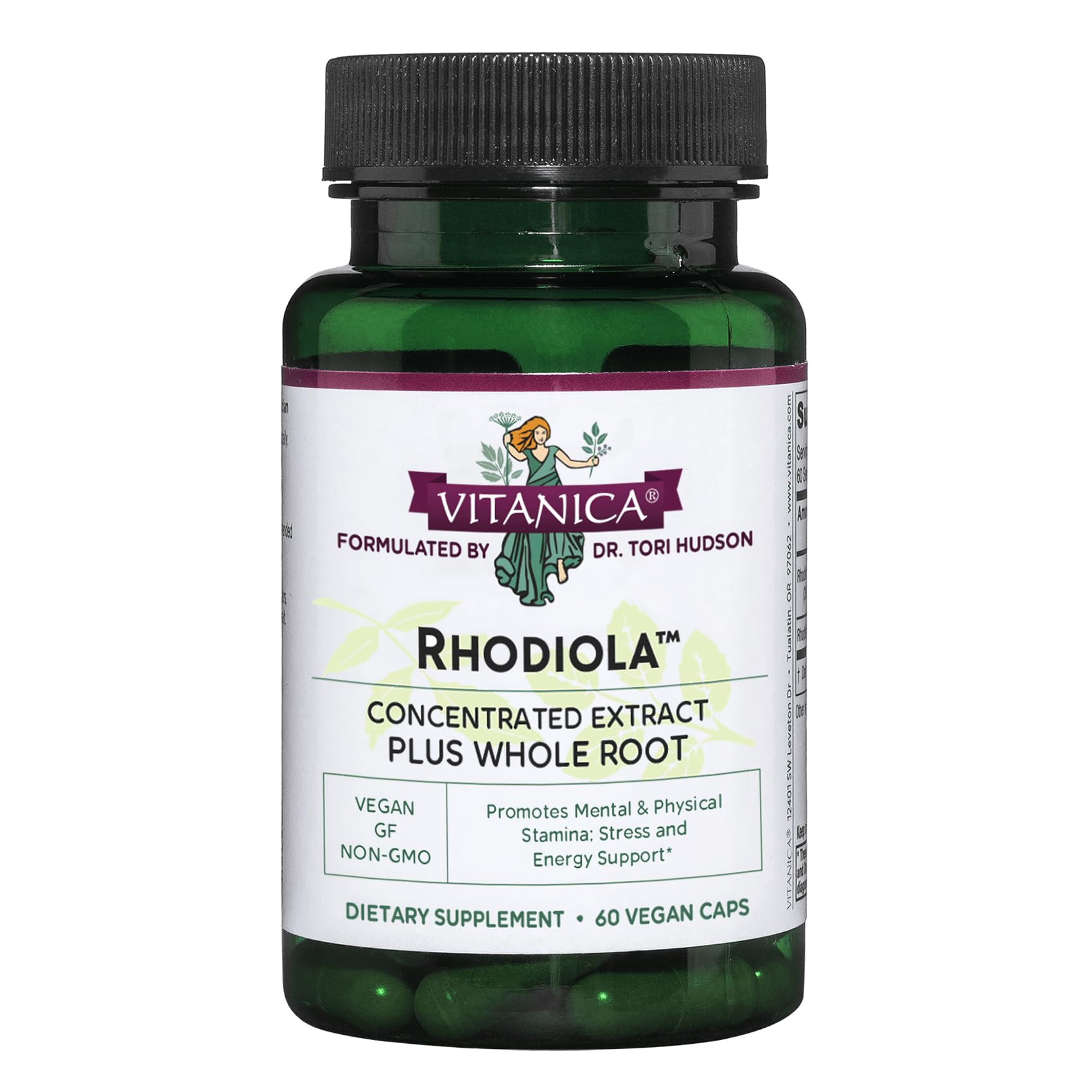 Vitanica Rhodiola Rosea Root Extract capsules front view