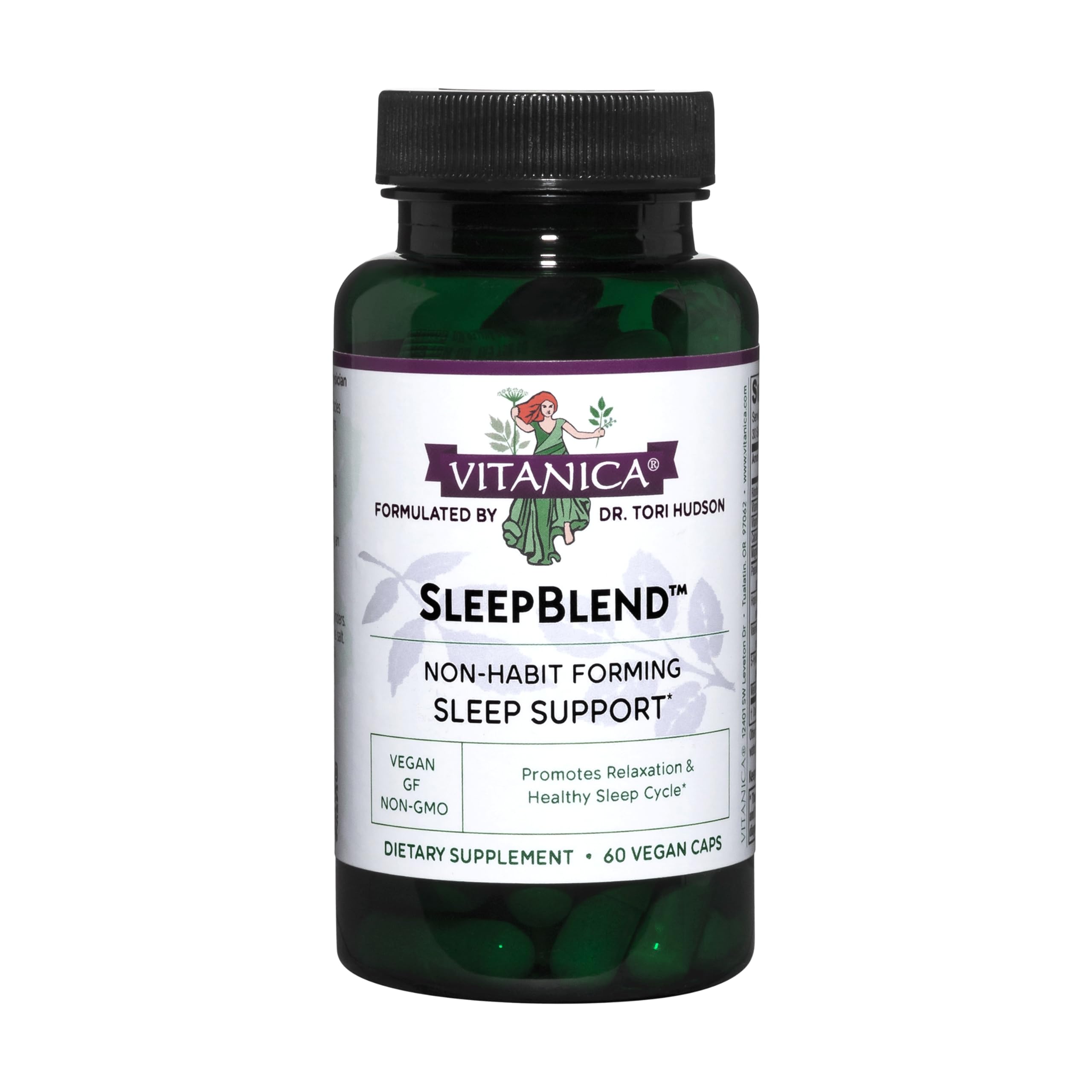 Vitanica Sleep Supplement 60 Capsules front view