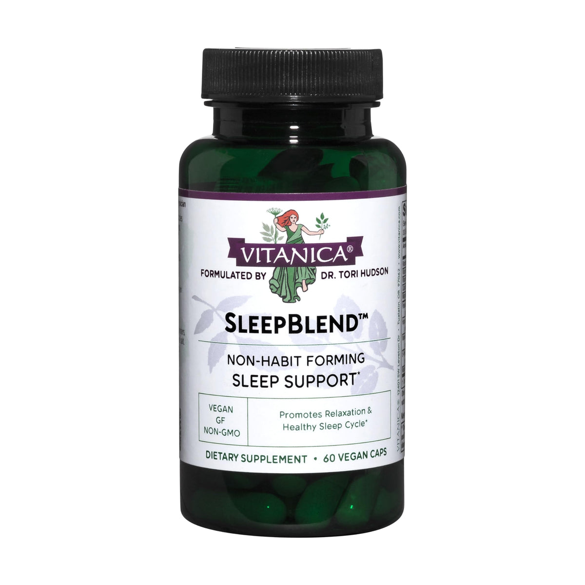 Vitanica Sleep Supplement 60 Capsules front view