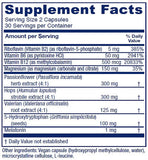 Vitanica Sleep Supplement Capsules side view showing ingredients