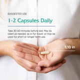 Vitanica Sleep Supplement Capsules with a measuring spoon