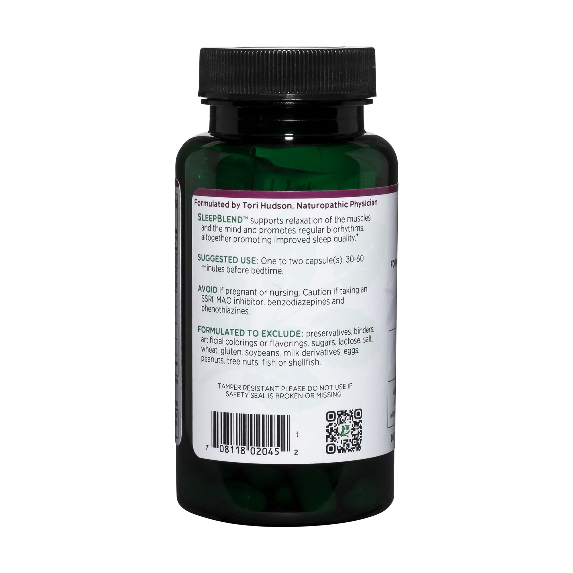 Vitanica Sleep Supplement vegan capsule close-up