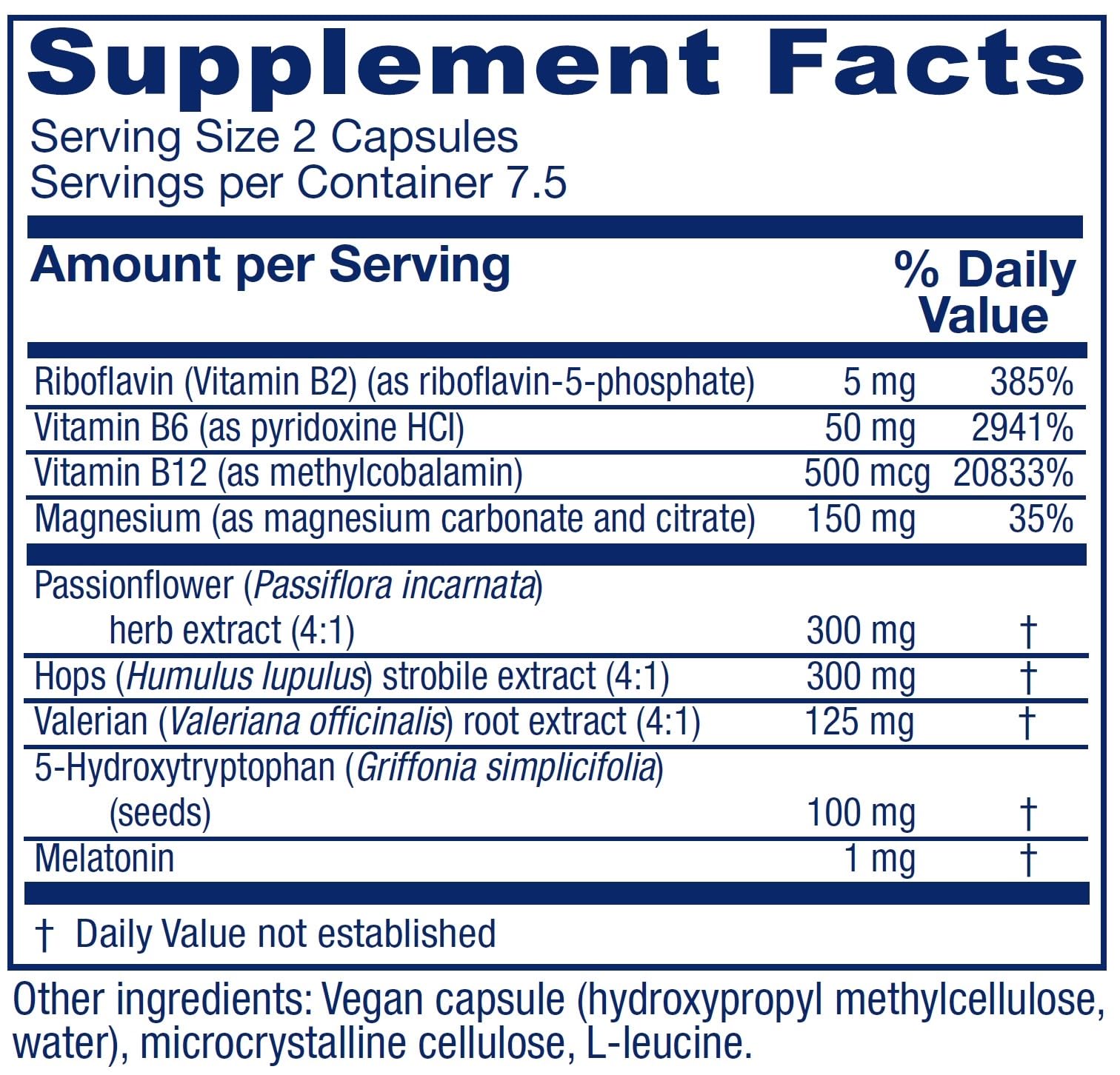 Vitanica SleepBlend 15 Capsules side view