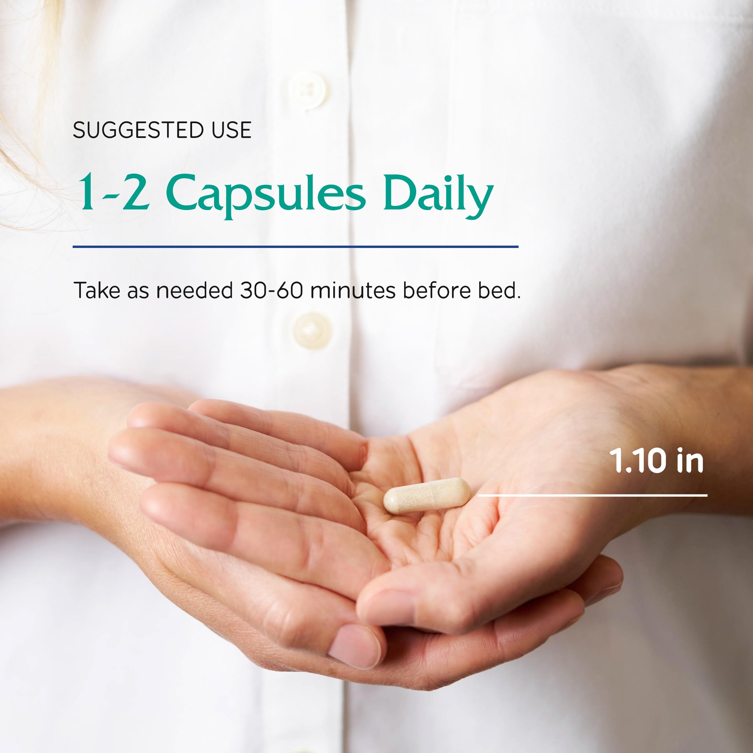 Vitanica SleepBlend 15 Capsules with a glass of water